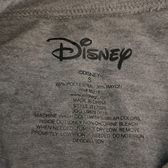 Disney Mickey & Minnie Mouse Graphic T-Shirt, Gray & Black, Size S - Picture 3 of 3